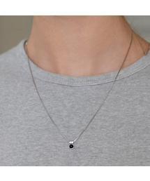 TATIANA（タチアナ）の「(シルバー925) ラウンドバー ストーン ペンダント ネックレス NZ2508（ネックレス）」