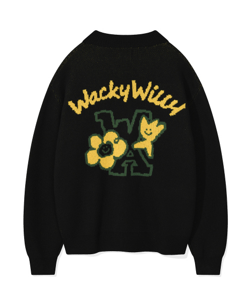 Wacky WiLLy(ワッキーウィリー)の「キキアンドリリー パッチVネックカーディガン ブラック(カーディガン/ボレロ・レディース・その他・SMALL/MEDIUM/LARGE/X-LARGE)」の3枚目の写真