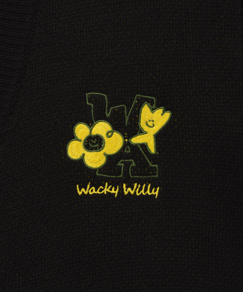 Wacky WiLLy(ワッキーウィリー)の「キキアンドリリー パッチVネックカーディガン ブラック(カーディガン/ボレロ・レディース・その他・SMALL/MEDIUM/LARGE/X-LARGE)」の5枚目の写真