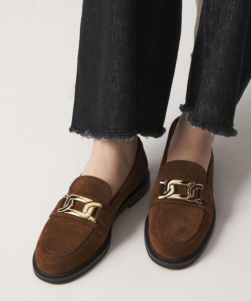 Odette e Odile チェーンモチーフローファー チェーンモチーフローファーフラット20↑（ローファー）｜ODETTE E