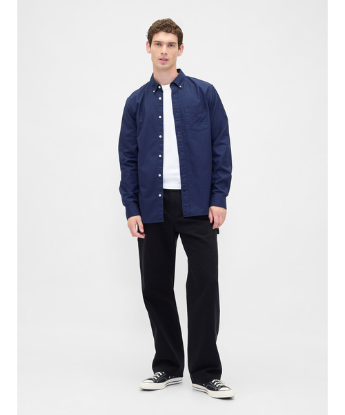 GAP(ギャップ)の「スタンダードフィット オックスフォードシャツ(シャツ/ブラウス・メンズ・ピンク/ホワイト/ホワイト×ブルー/ネイビー・M/S/XS/XL/L)」の7枚目の写真