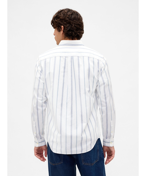 GAP(ギャップ)の「スタンダードフィット オックスフォードシャツ(シャツ/ブラウス・メンズ・ピンク/ホワイト/ホワイト×ブルー/ネイビー・M/S/XS/XL/L)」の9枚目の写真