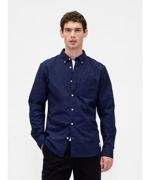 GAP(ギャップ)の「スタンダードフィット オックスフォードシャツ(シャツ/ブラウス・メンズ・ピンク/ホワイト/ホワイト×ブルー/ネイビー・M/S/XS/XL/L)」の3枚目の写真