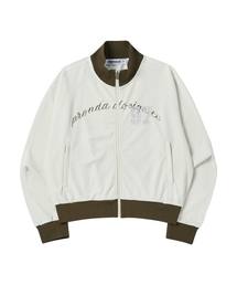 97 LOGO HIGH NECK JERSEY JACKET IVORY