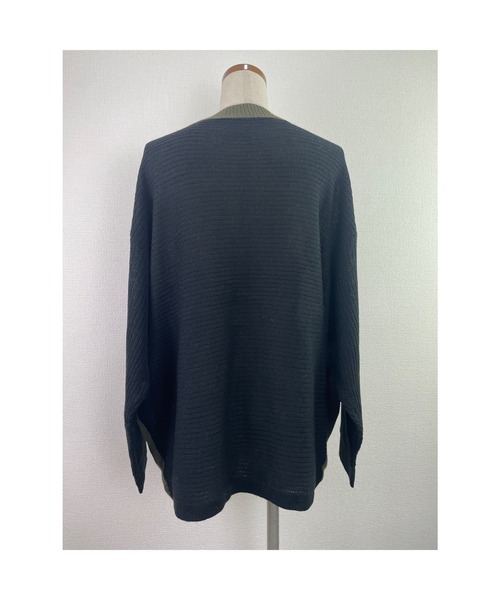 Rydia（リディア）の「ドルマン配色ニットカーディガン（カーディガン/ボレロ・レディース・ブラック/オレンジ/ベージュ・M）」の12枚目の写真