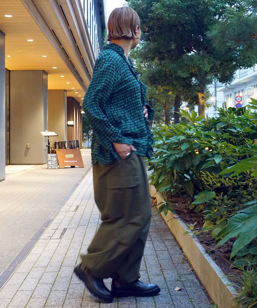 シャーリングチェック フリルブラウス（シャツ/ブラウス）｜JOURNAL