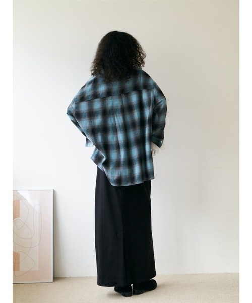 Brown&Street（ブラウンアンドストリート）の「フランネルチェックシャツ（シャツ/ブラウス・レディース・ブルー/ホワイト・FREE）」の13枚目の写真