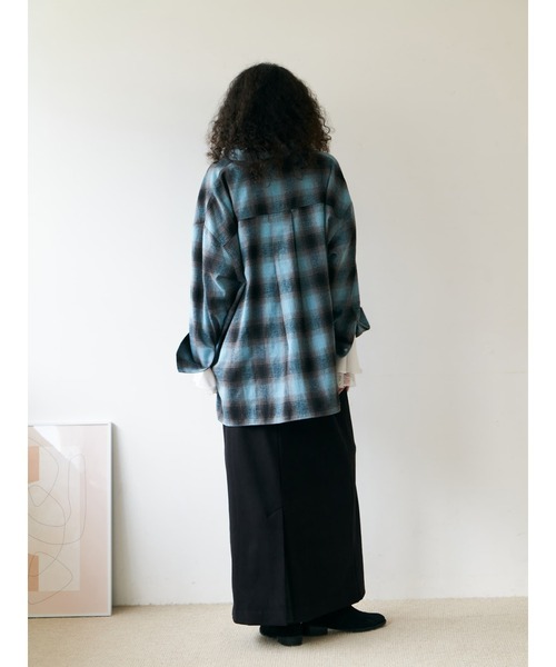 Brown&Street（ブラウンアンドストリート）の「フランネルチェックシャツ（シャツ/ブラウス・レディース・ブルー/ホワイト・FREE）」の14枚目の写真
