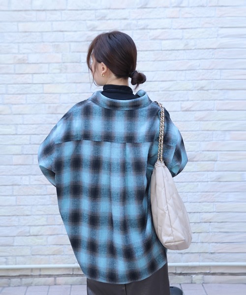 Brown&Street（ブラウンアンドストリート）の「フランネルチェックシャツ（シャツ/ブラウス・レディース・ブルー/ホワイト・FREE）」の17枚目の写真