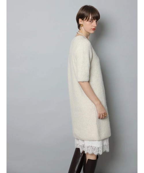 CADUNE（カデュネ）の「メランジミニワンピース（ワンピース・レディース・ホワイト/ライトグレー/キャメル・38/36）」の4枚目の写真