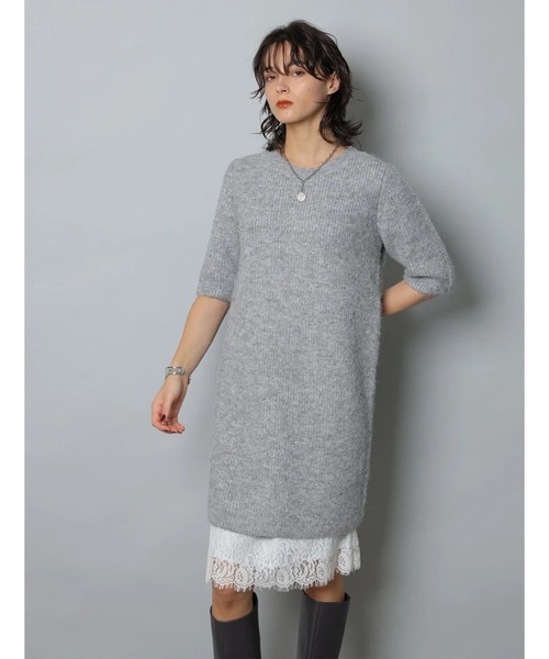 CADUNE（カデュネ）の「メランジミニワンピース（ワンピース・レディース・ホワイト/ライトグレー/キャメル・38/36）」の13枚目の写真