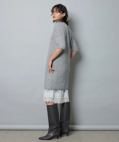 CADUNE（カデュネ）の「メランジミニワンピース（ワンピース・レディース・ホワイト/ライトグレー/キャメル・38/36）」の14枚目の写真