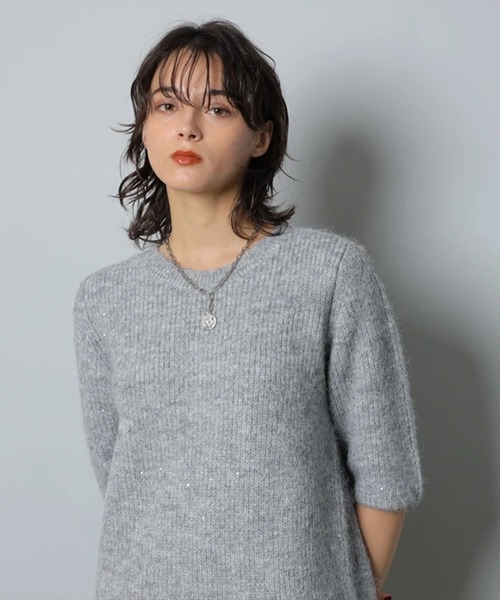 CADUNE（カデュネ）の「メランジミニワンピース（ワンピース・レディース・ホワイト/ライトグレー/キャメル・38/36）」の16枚目の写真