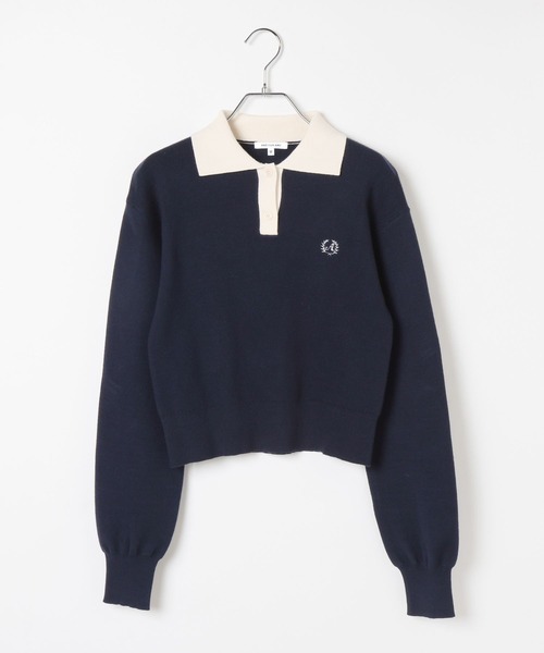 GLOBAL WORK（グローバルワーク）の「メルティポロセーター/AND YUA ANY/611229（ニット/セーター・キッズ・ネイビー/ライトグレー・MEDIUM/SMALL）」の4枚目の写真