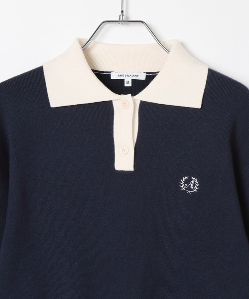 GLOBAL WORK（グローバルワーク）の「メルティポロセーター/AND YUA ANY/611229（ニット/セーター・キッズ・ネイビー/ライトグレー・MEDIUM/SMALL）」の5枚目の写真