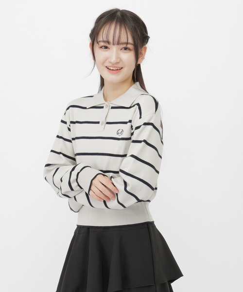 GLOBAL WORK（グローバルワーク）の「メルティポロセーター/AND YUA ANY/611229（ニット/セーター・キッズ・ネイビー/ライトグレー・MEDIUM/SMALL）」の18枚目の写真