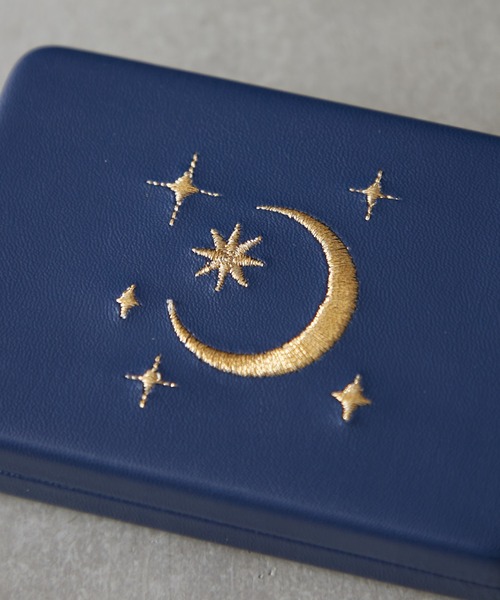 BIRTHDAY BAR（バースデイバー）の「SUN&MOON small case　太陽と月スモールケース（ポーチ・レディース・ネイビー/シルバー・FREE）」の13枚目の写真