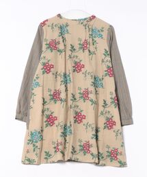 SUPER HAKKA | レーヨンナイロンアクリルトレイリングブルームカットジャカード＋コットンツイルチュニックブラウス(シャツ/ブラウス)