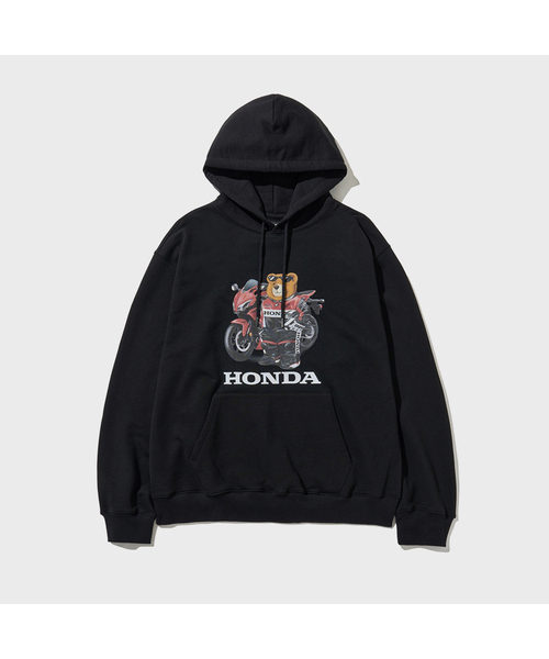 PHYPS MOTORCYCLE(フィップスモーターサイクル)の「Racing Bear Hoodie Black(パーカー・メンズ・その他・LARGE/X-LARGE/SMALL/MEDIUM)」の1枚目の写真