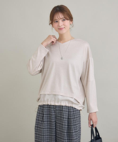 KATHARINE ROSS(キャサリンロス)の「【PILLINI/ピリーニ】スムースVプルオーバー(スウェット・レディース・ベージュ/グレー・FREE)」の14枚目の写真