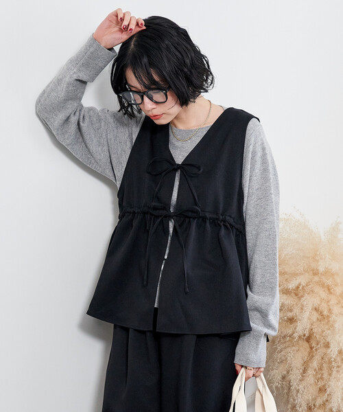 セール】【セットアイテム】ペプラム ビスチェ パンツ セットアップ