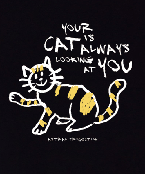 ASTRAL PROJECTION（アストラルプロジェクション）の「ドゥドゥルキャット スーピマコットン ラウンドネック 半袖Tシャツ_ブラック（Tシャツ/カットソー・メンズ・その他・MEDIUM/X-LARGE/LARGE）」の3枚目の写真