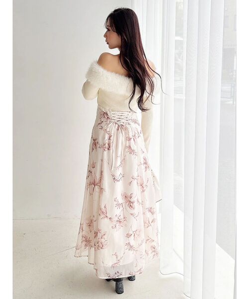 花柄オフショルニットドッキングワンピース（ワンピース）｜MERCURYDUO  