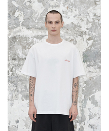 アパレルスクリプトロゴTシャツ(ホワイト/レッド)