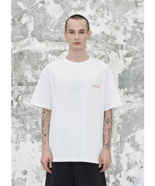 LIMELIGHT APPAREL(ライムライトアパレル)の「アパレルスクリプトロゴTシャツ(ホワイト/レッド)(Tシャツ/カットソー・メンズ・その他・SMALL/MEDIUM/LARGE/X-LARGE)」の1枚目の写真
