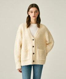 SOFT BRUSH WOOL CARDIGAN_CREAM