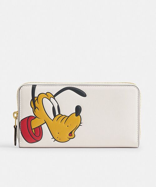 Disney(ディズニー)の「【DISNEY X COACH】エッセンシャル アコーディオン ジップ ウォレット / プルート(財布・レディース・ホワイト系その他・ONE)」の2枚目の写真