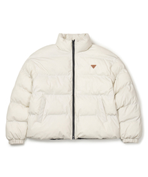 TENER（テネル）の「Patch Leather Padded-White（ダウンジャケット/コート）」