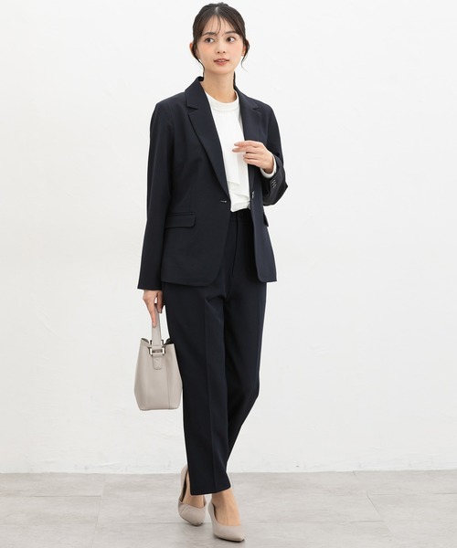 Honeys(ハニーズ)の「【ストレッチ・ウォッシャブル・イージーケア】センタープレスパンツ(股下60cm)(スラックス・レディース・ダークベージュ/ネイビー/ライトグレー系2/ライトグレー系1/ブラック・3L/L/LL/M/S)」の11枚目の写真