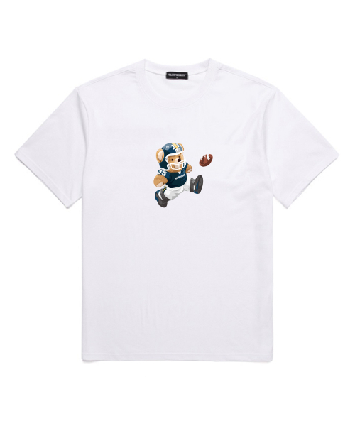 VANNWORKS(バンワークス)の「RUGBY BEAR オーバーサイズ 半袖Tシャツ(VNDTS233) ホワイト(Tシャツ/カットソー・レディース・その他・XX-LARGE/LARGE/MEDIUM/SMALL/X-LARGE)」の1枚目の写真