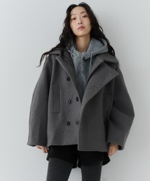 NUJOH（ヌゾ）の「Belted Volume Short Coat / ベルテッドボリュームショートコート（ピーコート）」