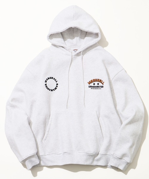 MARSHALL GAMEMASTER(マーシャルゲームマスター)の「【MARSHALL GAMEMASTER/マーシャル ゲームマスター】Embroidered Double Chest Pullover Hoodie/エンブロイダード ダブルチェスト プルオーバー フーディ(パーカー・メンズ・ブラック/チャコールグレー/アッシュグレー・L/M/XL)」の3枚目の写真