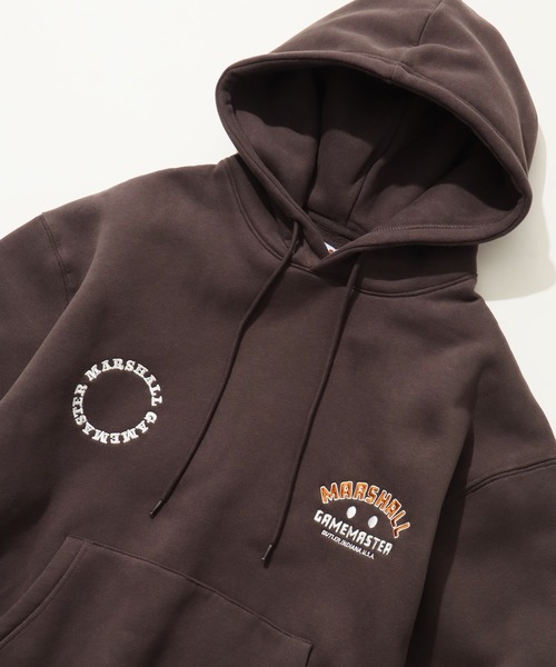 MARSHALL GAMEMASTER(マーシャルゲームマスター)の「【MARSHALL GAMEMASTER/マーシャル ゲームマスター】Embroidered Double Chest Pullover Hoodie/エンブロイダード ダブルチェスト プルオーバー フーディ(パーカー・メンズ・ブラック/チャコールグレー/アッシュグレー・L/M/XL)」の8枚目の写真