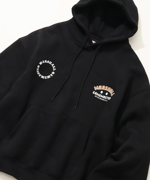 MARSHALL GAMEMASTER(マーシャルゲームマスター)の「【MARSHALL GAMEMASTER/マーシャル ゲームマスター】Embroidered Double Chest Pullover Hoodie/エンブロイダード ダブルチェスト プルオーバー フーディ(パーカー・メンズ・ブラック/チャコールグレー/アッシュグレー・L/M/XL)」の4枚目の写真