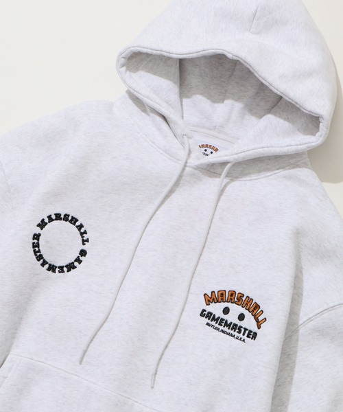 MARSHALL GAMEMASTER(マーシャルゲームマスター)の「【MARSHALL GAMEMASTER/マーシャル ゲームマスター】Embroidered Double Chest Pullover Hoodie/エンブロイダード ダブルチェスト プルオーバー フーディ(パーカー・メンズ・ブラック/チャコールグレー/アッシュグレー・L/M/XL)」の9枚目の写真