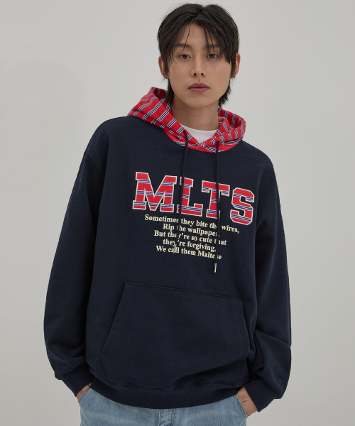 WaiKei(ワイケイ)の「MLTS ストライプフードパーカー ネイビー(パーカー・レディース・その他・1/2)」の4枚目の写真