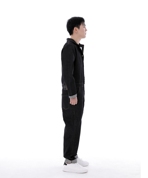 SAINTCREW(セントクルー)の「シティボーイ ボタン ジャンプスーツ CBB-507 デニムブラック(つなぎ/オールインワン・メンズ・その他・MEDIUM/LARGE/X-LARGE)」の2枚目の写真