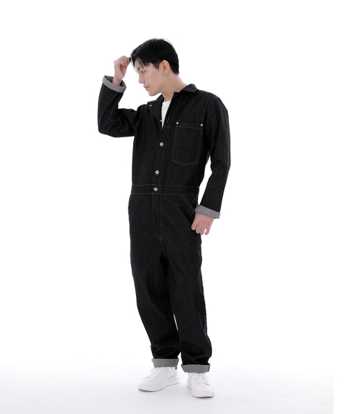 SAINTCREW(セントクルー)の「シティボーイ ボタン ジャンプスーツ CBB-507 デニムブラック(つなぎ/オールインワン・メンズ・その他・MEDIUM/LARGE/X-LARGE)」の3枚目の写真