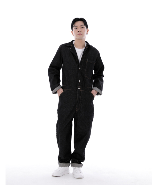 SAINTCREW(セントクルー)の「シティボーイ ボタン ジャンプスーツ CBB-507 デニムブラック(つなぎ/オールインワン・メンズ・その他・MEDIUM/LARGE/X-LARGE)」の5枚目の写真