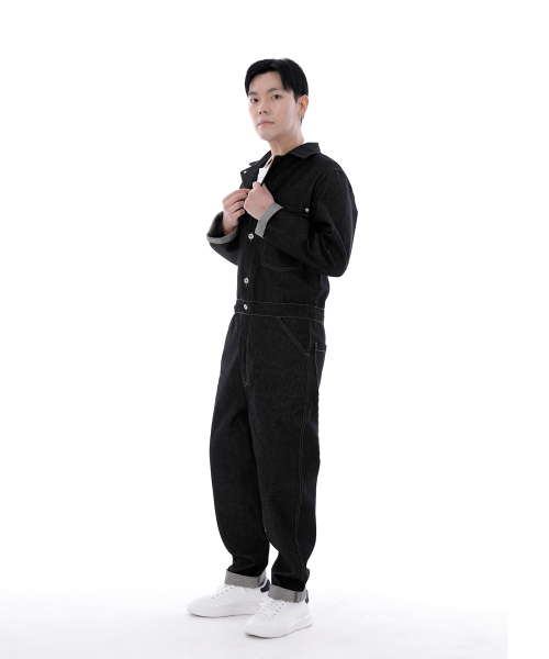 SAINTCREW(セントクルー)の「シティボーイ ボタン ジャンプスーツ CBB-507 デニムブラック(つなぎ/オールインワン・メンズ・その他・MEDIUM/LARGE/X-LARGE)」の6枚目の写真