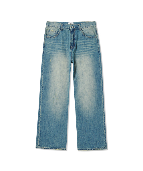 FRAGE（フラゲ）の「サンセットブルー ワイドストレートダメージデニムパンツ（デニムパンツ・メンズ・その他・SMALL/MEDIUM/LARGE）」の2枚目の写真