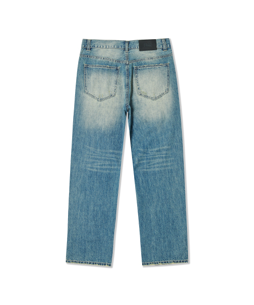 FRAGE（フラゲ）の「サンセットブルー ワイドストレートダメージデニムパンツ（デニムパンツ・メンズ・その他・SMALL/MEDIUM/LARGE）」の3枚目の写真