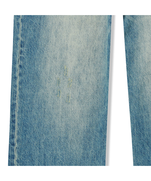 FRAGE（フラゲ）の「サンセットブルー ワイドストレートダメージデニムパンツ（デニムパンツ・メンズ・その他・SMALL/MEDIUM/LARGE）」の7枚目の写真