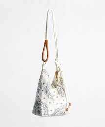 GREEN STUFF（グリーンスタッフ）の「loose fit rope bag R2 paisley - all ivory S（ショルダーバッグ）」