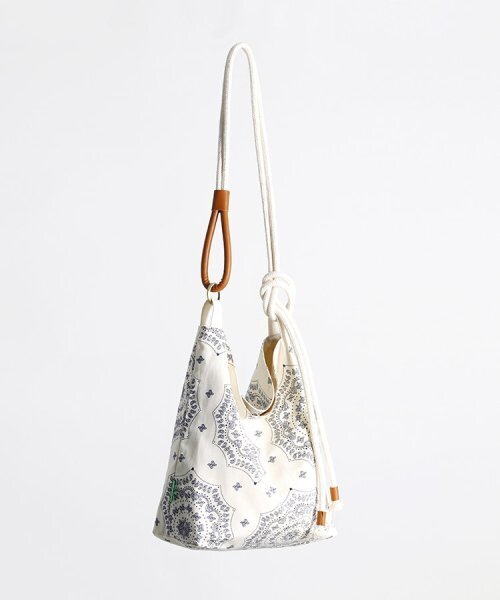 GREEN STUFF(グリーンスタッフ)の「ルーズフィットロープショッパーバッグR2ペイズリー - all ivory S(ショルダーバッグ・レディース・その他・FREE)」の1枚目の写真