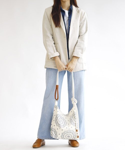 GREEN STUFF(グリーンスタッフ)の「ルーズフィットロープショッパーバッグR2ペイズリー - all ivory S(ショルダーバッグ・レディース・その他・FREE)」の6枚目の写真
